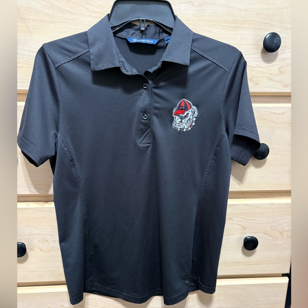 Cutter & Buck UGA Bulldogs Black Womens Polo